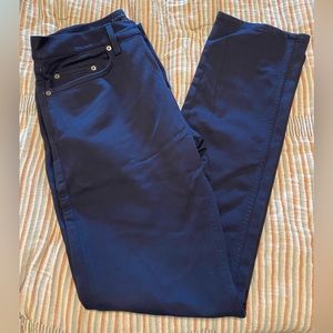 Banana Republic Mens Slim Traveler Pant in Blue